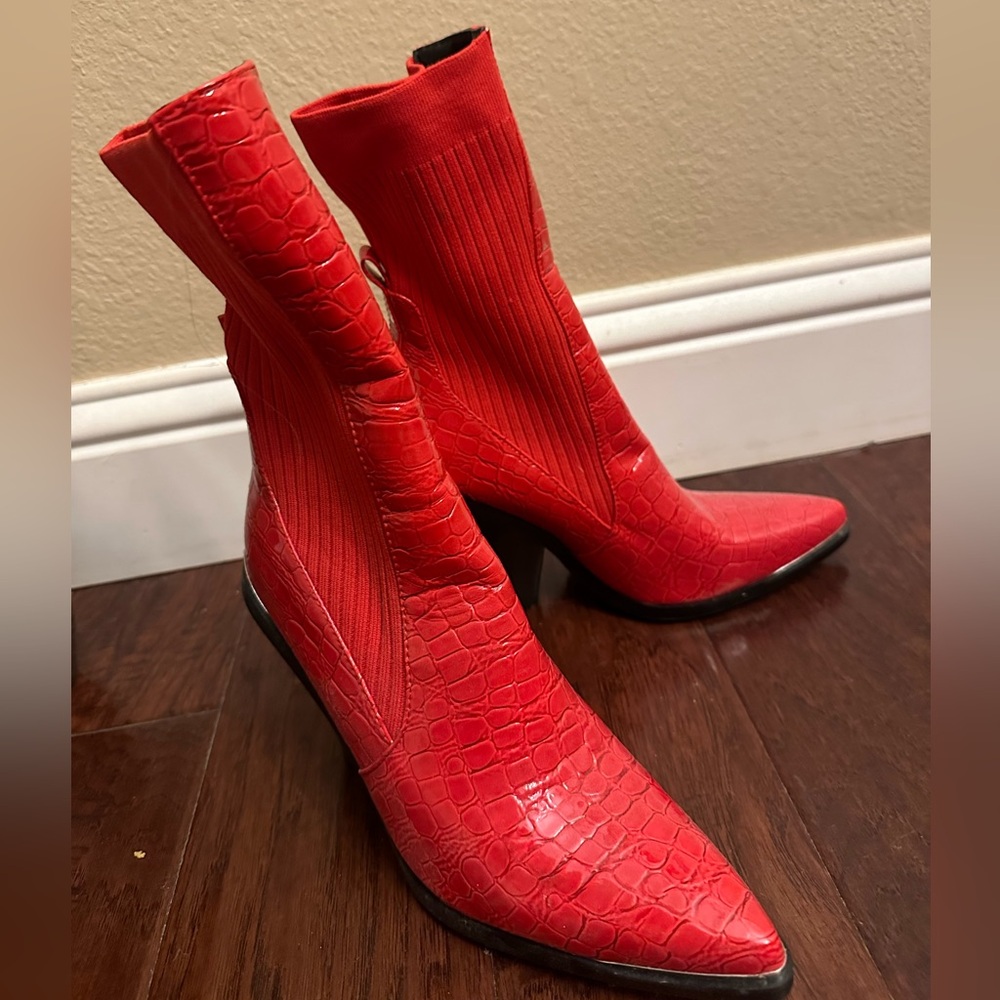 Red Western Cowboy Boots 7.5 Worn Once